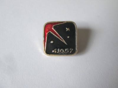 URSS/Rusia insigna colectie:Primul satelit artificial lansat pe orbita pamantului 4 octombrie 1957:Sputnik 1 foto