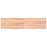 VidaXL Blat masă, 200x50x(2-6) cm, maro, lemn tratat contur organic