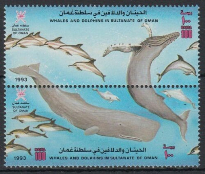 OMAN 1993 FAUNA MARINA BALENE SI DELFINI foto