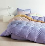 Cumpara ieftin Lenjerie De Pat Eindhoven Xc067, Bumbac, 4 Piese, Cu Elastic, Lila