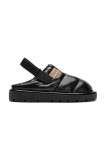 Flufie papuci de casa Jet Black culoarea negru, CLG5003