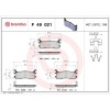Placute frana Mazda 323 C 5 (Ba) 08.94-01.01, 323 F 5 (Ba) 07.94-02.00, Mx-5 I (Na) 09.89-04.98, Mx-5 2 (Nb) 01.98-10.05, Spate, BREMBO