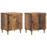 vidaXL Dulap de noapte 2 pcs Lemn vechi 43 x 34,5 x 50 cm 894122