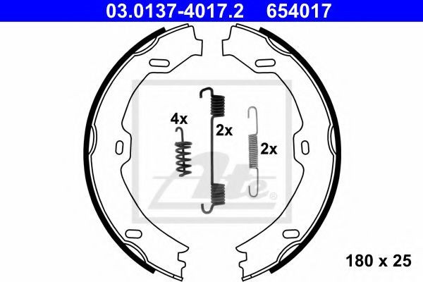 Set saboti frana, frana de mana MERCEDES E-CLASS (W211) (2002 - 2009) ATE 03.0137-4017.2