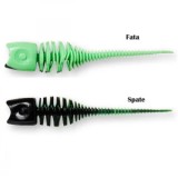 Shad Effzett Garlic Trout 6cm UV Green Back 10buc/pac, DAM