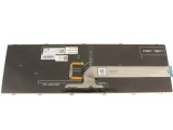 Tastatura Laptop, Dell, Inspiron 17 5755, P64G, P64G001, 051CHY, 51CHY, iluminata, neagra, layout US