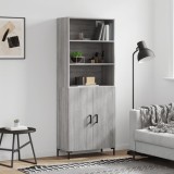 vidaXL Dulap &icirc;nalt, gri sonoma, 69,5x34x180 cm, lemn compozit