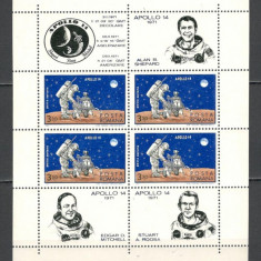 Romania.1971 Posta aeriana:Cosmonautica Apollo 14-Bl. YR.504