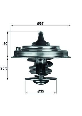 MAHLE TX 30 87D termostat,lichid racire foto