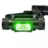 Cumpara ieftin Lanterna frontală Dulotec H5, baterie de 3000 mAh inclusă, lumină albă și verde