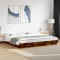 vidaXL Cadru de pat cu LED stejar fumuriu 200x200cm lemn prelucrat 3281074