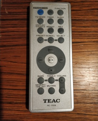 Telecomanda Teac RC-1104 originala de la TEAC MC-DX220iDAB foto