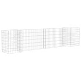 Jardiniera gabion in forma de H, sarma otel, 260 x 40 x 60 cm