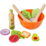 Small foot Wooden Salad Making Set set de jucării din lemn 2 y+ 15 buc