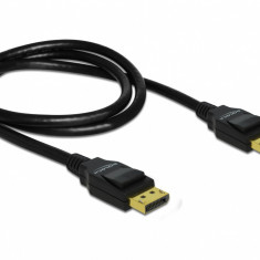 Cablu DisplayPort v1.2 4K T-T ecranat 1m negru, Delock 82423