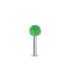 Biax sculptura lemn SABURR - Cap sferic 9,5 mm tija 3,2mm, Granulatie Saburr ASPRA - VERDE