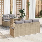 VidaXL Set de canapele pentru grădină Manual 6 pcs bej și gri deschis 3348736