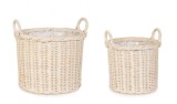 Cumpara ieftin Set 2 cosuri ratan natur Randy 33x30-37 cm, 43x35-43 cm