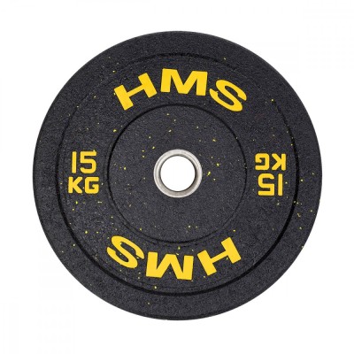 Greutate cauciucata 15 kg/51 mm HMS HTBR15-galben, foto