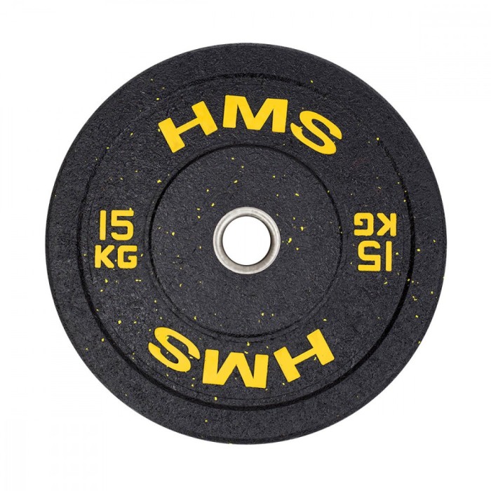 Greutate cauciucata 15 kg/51 mm HMS HTBR15-galben,