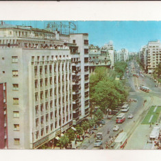 RF34 -Carte Postala- Bucuresti, Bdul N. Balcescu, format lung, circulata 1963