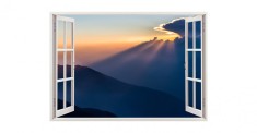 Autocolant decorativ, Fereastra, Natura si peisaje, Multicolor, 85 cm, 2394ST foto