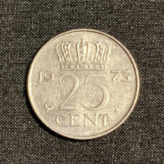 Moneda 25 cenți 1973 Olanda