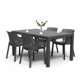 Cumpara ieftin Set mobilier de grădină Evody 4+1, grafit