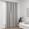 VidaXL Draperie opacă, aspect de in, gri, 290 x 245 cm, cu c&acirc;rlige