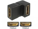 Adaptor HDMI M-M unghi 90 grade jos, Delock 65075