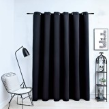 Gossi draperie opaca cu inele metalice, negru, 290 x 245 cm