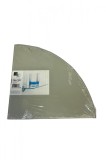 Raft decorativ, culoare sticla alba lucioasa, 25x25x0,6cm