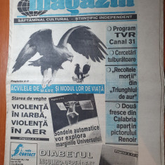 ziarul magazin 13 aprilie 1995-art despre brancus,joan kennedy si david bowie