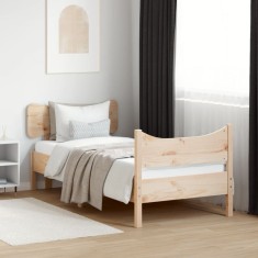 vidaXL Cadru de pat fără saltea, 90x200 cm, lemn masiv pin 3216390