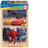 Puzzle 2 in 1 Cars + Incredibles