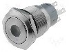Intrerupator anti-vandalism, ON-(ON), &Oslash;19mm, ONPOW - LAS1-AGQ-11D/G/12V