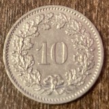 C50 - Moneda foarte veche - Elvetia - 10 rappen - 1980