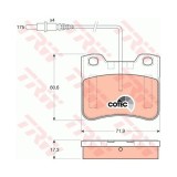 Set placute frana Trw GDB1031, parte montare : Punte fata