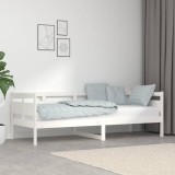 Gossi pat de zi, alb, 80x200 cm, lemn masiv de pin