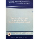 E. Palamaru - Valoarea hranitoare a nutreturilor din Republica Populara Romana (Editia: 1958)