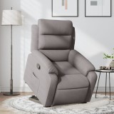 VidaXL Fotoliu rabatabil cu ridicare pe verticală, gri taupe, textil