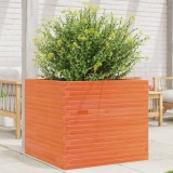 Cumpara ieftin Jardinieră grădină, maro ceruit, 80x80x68,5 cm, lemn masiv pin
