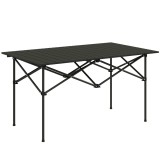 Outsunny Masă de camping pliabilă cu blat rulabil, masă de grădină din aluminiu 2 persoane 95 x 55 cm Negru | Aosom Romania