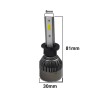 Set 2 Becuri LED Auto H1, 50W, 6000K, R6, 48 LED, Alb Rece, Durata 30000h, Racire Ventilator, IP65, Plug &amp; Play