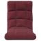 Scaun de podea pliabil, rosu vin, material textil - 3