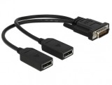 Adaptor DMS 59 la 2 x Displayport T-M, Delock 65354