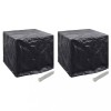 vidaXL Huse Rezervor Apa Gradina, 2 buc, 116x100x120 cm, 1000L, Negru, Protectie UV
