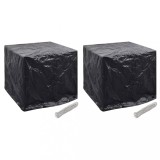 vidaXL Huse Rezervor Apa Gradina, 2 buc, 116x100x120 cm, 1000L, Negru, Protectie UV