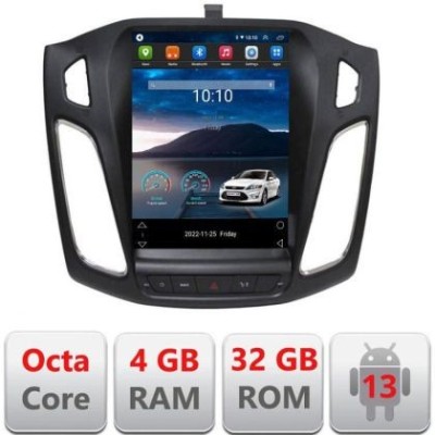 Navigatie tip Tesla Ford Focus 3 radio gps internet 8Core 4G carplay android auto 4+32 kit-tesla-150+EDT-E420 CarStore Technology foto