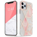 Husa TPU Tech-Protect Marble pentru Apple iPhone 12 mini, Roz